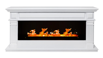 Электрокамин Real-Flame ISLANDIA CST1000 WT с очагом 3D CASSETTE 1000 LED RGB
