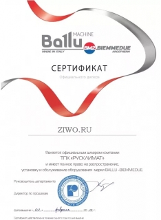 Сертификат Ballu–Biemmedue