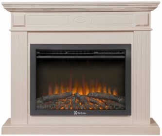 Электрокамин Electrolux EFP/P-2520LS N с порталом Firelight Bianco 25 шпон белёный дуб