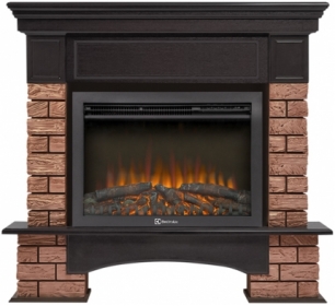 Электрокамин Electrolux EFP/P-2520LS N с порталом Firelight Forte Wood 25 камень темный, шпон венге