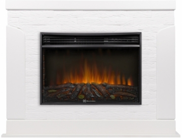 Электрокамин Electrolux EFP/P-2720RLS N с порталом Firelight Prestigio 25 камень белый, шпон белый дуб