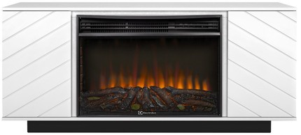 Электрокамин Electrolux EFP/P-3020LS N с порталом Firelight Como 30 белый, черный