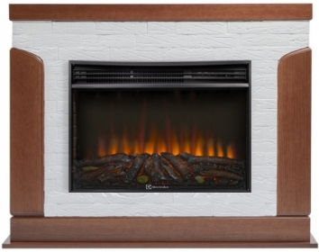 Электрокамин Electrolux EFP/P-3020LS N с порталом Firelight Prestigio 30 камень белый, шпон дуб