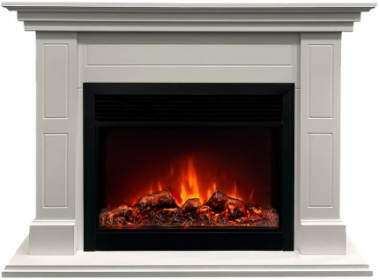 Электрокамин Real-Flame Alicante 25,5/26 WT с очагом Moonblaze Lux Bl/Br