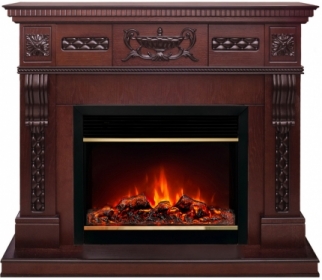 Электрокамин Real-Flame Corsica Lux 25.5/26 AO с очагом Moonblaze Lux Bl/Br