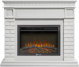Электрокамин (очаг+портал)<br>Electrolux EFP/P-2520LS N с порталом Firelight Bricks 25 камень белый, белая эмаль