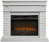 Electrolux EFP/P-3020LS N с порталом Firelight Bricks 30 камень белый, белая эмаль