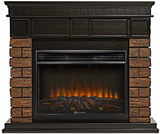 Электрокамин (очаг+портал)<br>Electrolux EFP/P-3020LS N с порталом Firelight Bricks Wood 30 камень темный, шпон венге