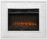 Электрокамин (очаг+портал)<br>Electrolux EFP/P-3020LS N с порталом Firelight Loft 30 камень белый, белая эмаль