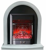 Электрокамин (очаг+портал)<br>InterFlame Джойс белый с очагом Majestic LUX/BLACK