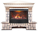 Электрокамин InterFlame Экстер 33 угловой с очагом Триумф 33 (Беж)